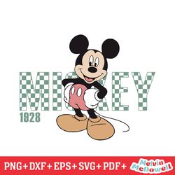 disney checkered pattern mickey est 1928 svg, disney svg ,disney mickey svg , digital download file