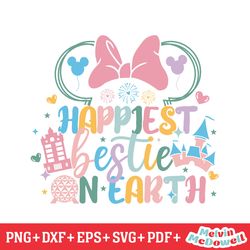 disney minnie happiest bestie on earth svg, disney svg ,disney mickey svg , digital download file