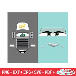 disney pixar cars mack and flo face poster svg, disney svg ,disney mickey svg , digital download file