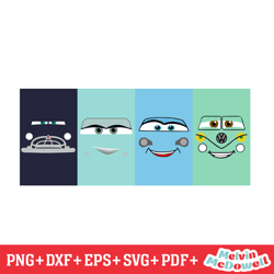disney pixar cars bundle face poster svg, disney svg ,disney mickey svg , digital download file
