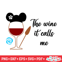 the wine it calls me disney moana wine svg, disney svg ,disney mickey svg , digital download file