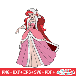 christmas costume little mermaid ariel svg, disney svg ,disney mickey svg , digital download file
