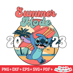 disney stitch summer vacation mode svg, disney svg ,disney mickey svg , digital download file