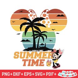 summer time disney minnie mouse svg, disney svg ,disney mickey svg , digital download file
