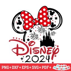 minnie mouse disneyland castle 2024 svg, disney svg ,disney mickey svg , digital download file