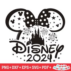 minnie mouse magic kingdom 2024 svg, disney svg ,disney mickey svg , digital download file