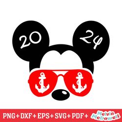 mickey mouse cruise glasses 2024 svg, disney svg ,disney mickey svg , digital download file