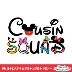 mickey mouse friends cousin squad svg, disney svg ,disney mickey svg , digital download file