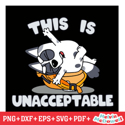 this is unacceptable bluey muffin svg, disney svg ,disney mickey svg , digital download file