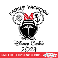 family vacation disney minnie cruise 2024 svg, disney svg ,disney mickey svg , digital download