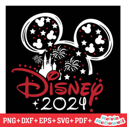 disneyland magic castle 2024 silhouette svg, disney svg ,disney mickey svg , digital download