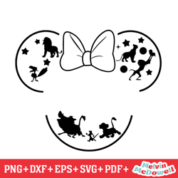 the lion king minnie mouse head svg, disney svg ,disney mickey svg , digital download file
