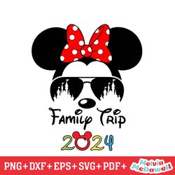 minnie mouse kingdom family trip 2024 svg, disney svg ,disney mickey svg , digital download file