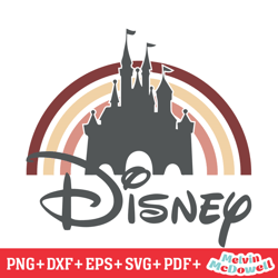 disney castle vintage rainbow svg, disney svg ,disney mickey svg , digital download