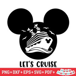 mickey mouse head let's cruise svg, disney svg ,disney mickey svg , digital download