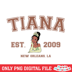 disney princess tiana est 2009 png, disney png ,disney mickey png, digital download