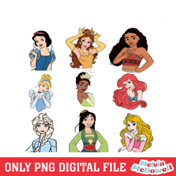 disney cartoon princesses png, disney png ,disney mickey png, digital download