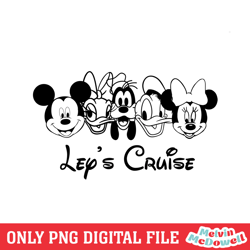 disney mickey friends let cruise png, disney png ,disney mickey png, digital download