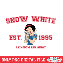 a kingdom far away snow white est 1995 png, disney png ,disney mickey png, digital download