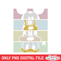 mickey friends cropped portraits png, disney png ,disney mickey png, digital download