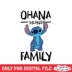 disney stitch ohana means family png, disney png ,disney mickey png, digital download