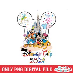 mickey magic castle disney trip 2024 png, disney png ,disney mickey png, digital download