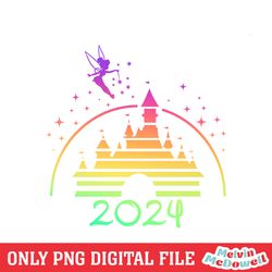 disney tinkerbell rainbow castle 2024 png, disney png ,disney mickey png, digital download