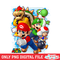 3d super mario bros party png, disney png, digital download