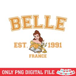 france princess belle est 1991 png, disney png, digital download file