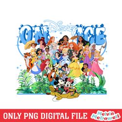 disney cartoon characters on ice png, disney png, digital download file