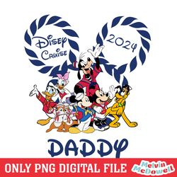 daddy mickey friends disney cruise 2024 png, disney png, digital download