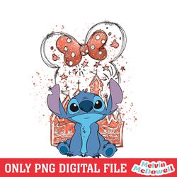 minnie kingdom and stitch png,mickey mouse disney, disney png, digital download