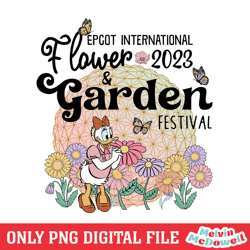 epcot international daisy flower and garden 2023 png,mickey mouse disney, disney png, digital download