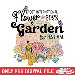 epcot international pluto flower and garden festival png ,mickey mouse disney, disney png, digital download
