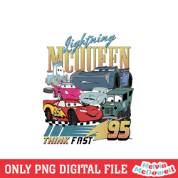 disney cars lightning mcqueen friends think fast png,mickey mouse disney, disney png, digital download