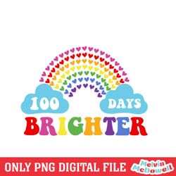 rainbow disney 100 days brighter png ,mickey mouse disney, disney png, digital download