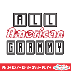 all american grammy 4th of july saying svg, 4th of july svg, digital download