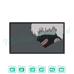 ken kaneki from tokyo ghoul embroidery file ,anime embroidery, digital embroidery,embroidery files
