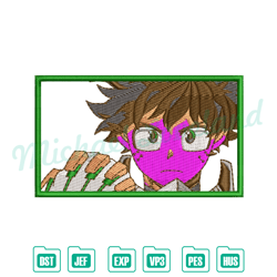 midoriya izuku deku anime embroidery file ,anime embroidery, digital embroidery,embroidery files