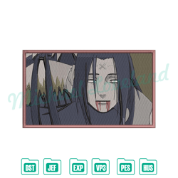 hyuga neji anime naruto embroidery file ,anime embroidery, digital embroidery,embroidery files