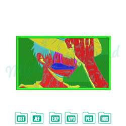 monkey d luffy anime embroidery design file ,anime embroidery, digital embroidery,embroidery files