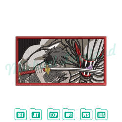 yuta okkotsu and rika anime embroidery design , anime embroidery, digital embroidery,embroidery files