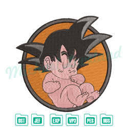 anime goku embroidery design ,anime embroidery, digital embroidery,embroidery files