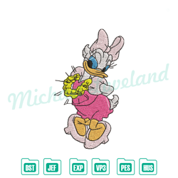 disney daisy duck embroidery design, disney embroidery, digital embroidery,embroidery files