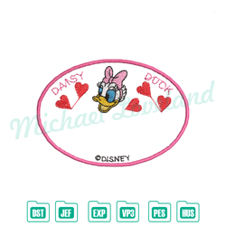 love daisy duck disney embroidery, disney embroidery, digital embroidery,embroidery files