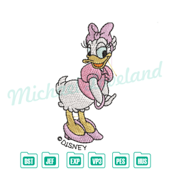 daisy duck disney character embroidery ,disney embroidery , digital embroidery,embroidery files