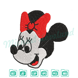 minnie mouse head embroidery design , disney embroidery, digital embroidery,embroidery files