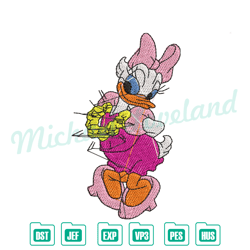 beauty daisy duck embroidery file , disney embroidery, digital embroidery,embroidery files