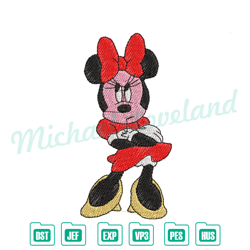 minnie mouse disney embroidery file , disney embroidery, digital embroidery,embroidery files