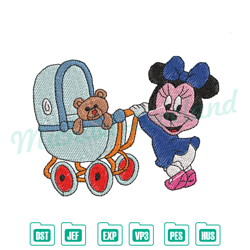 adorable minnie mouse embroidery file ,disney embroidery, digital embroidery,embroidery files